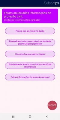 safety tips　国民保護情報画面（ポルトガル語）
