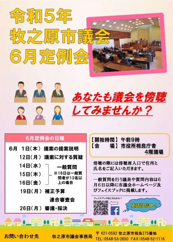 令和５年６月定例会チラシ