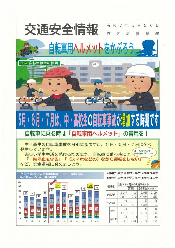 交通安全情報の５月作成チラシ