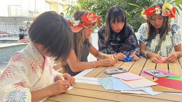 ムーア・アロハ財団ハワイミニキャンプ日本文化体験