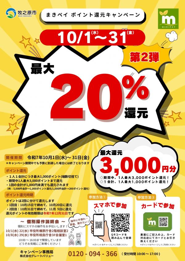 【第２弾】まきペイポイント還元キャンペーン（表面）