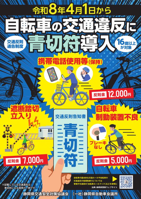 自転車の青切符導入