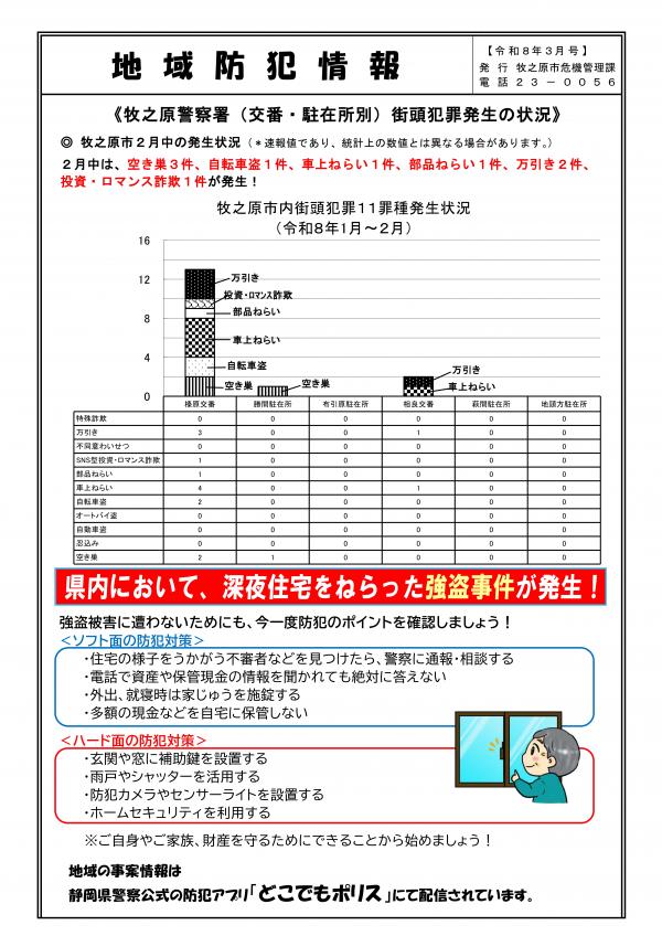 地域防犯情報３月号