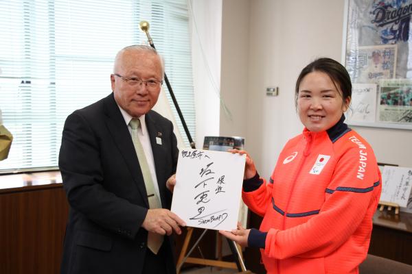 坂下選手表敬訪問3