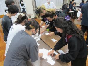 選挙出前授業　開票様子