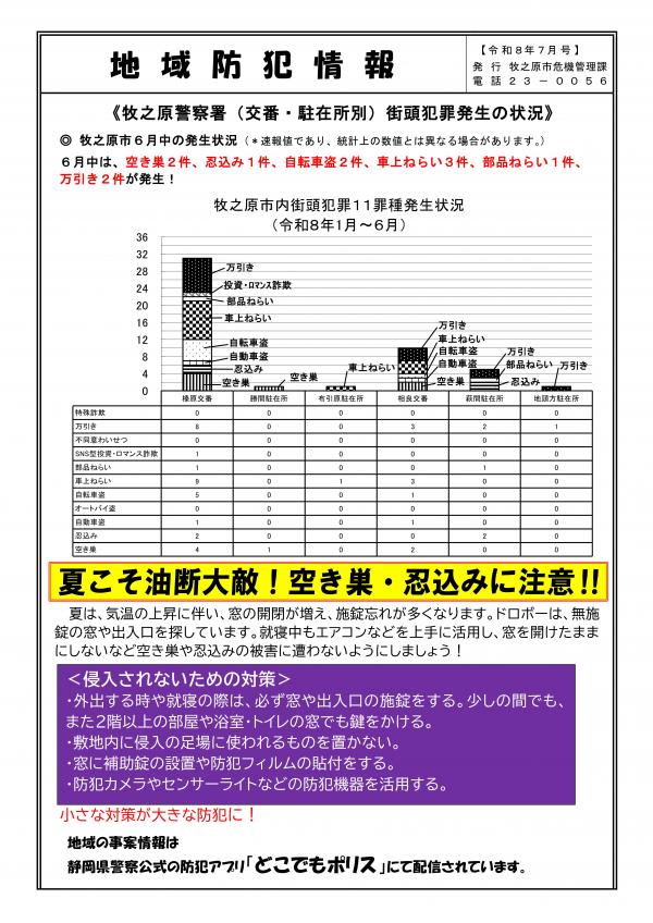 地域防犯情報7月号